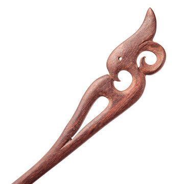 CrystalMood Handmade Carved Wood Hair Stick Phoenix Rosewood